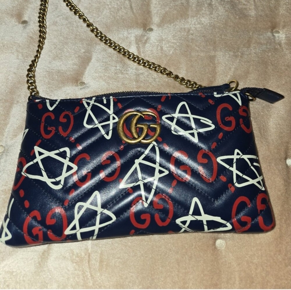 Gucci Ghost Mini GG Marmont Shoulder Bag - Picture 4 of 5